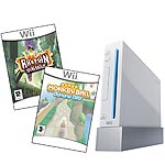 Nintendo Wii Console & Rayman Raving Rabbids + Super Monkey Ball Banana Blitz + Extra Wii Remote